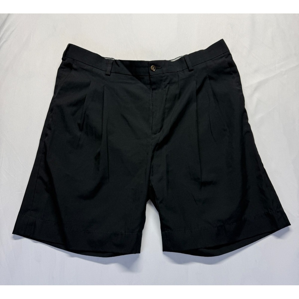 Ping Golf‎ Shorts Mens 40 Black Pleated Embroidered Logo Performance Athletic